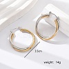 Fashionable Layered Circle 201 Stainless Steel Hoop Earrings ZB6353-2-1