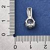 925 Sterling Silver Pave Clear Cubic Zirconia Flat Round Charms STER-A048-12S-4