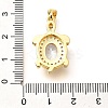 Brass Micro Pave Cubic Zirconia Pendants KK-G519-18G-03-3
