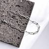 Tarnish Resistant 304 Stainless Steel Paperclip Chain Bracelet for Men Women BJEW-E031-03P-06-3