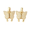 Brass Micro Pave Cubic Zirconia Openable Pendants KK-D012-04G-1