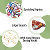 DIY Brass & Epoxy Resin Butterfly Wing Dangle Earring Jewelry Kits DIY-TA0010-65B-5