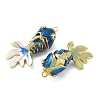 Brass Micro Pave Cubic Zirconia Enamel Pendants KK-G539-01G-04-2