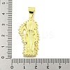 Rack Plating Brass Micro Pave Clear Cubic Zirconia Pendants KK-B091-30G-03-3