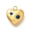 304 Stainless Steel Rhinestone Pendants STAS-M109-10G-1