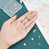 16Pcs 4 Style Brass Pendants Sets KK-BC0011-25-3
