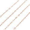 3.28 Feet Ion Plating(IP) 304 Stainless Steel Textured Dapped Chains X-CHS-D004-02RG-3