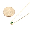 Ion Plating(IP) 304 Stainless Steel Cubic Zirconia Hexagon Pendant Cable Chain Necklaces NJEW-P320-16G-03-5