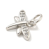 Rack Plating Brass Micro Pave Clear Cubic Zirconia Pendants LS-KK-B093-10A-P-2