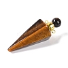 Natural Tiger Eye Faceted Cone Openable Perfume Bottle Big Pendants G-L524-18G-08-2