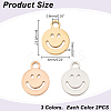 6Pcs 3 Colors 304 Stainless Steel Charms STAS-LP0001-31-2