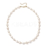 Natural Cultured Freshwater Pearl Two Sides Polished Beaded Necklaces NJEW-JN05731-4