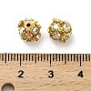 7mm Brass Rhinestone Beads X1-KK-S519-01B-01G-3