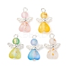Frosted Transparent Acrylic Pendants PALLOY-JF04203-01-1