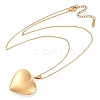 304 Stainless Steel Heart Locket Pendant Cable Chain Necklaces for Women LS-NJEW-M050-04E-G-4