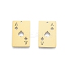 Ion Plating(IP) 201 Stainless Steel Pendant STAS-B027-11G-1