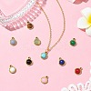 10Pcs 10 Styles Mixed Gemstone Half Round Charms G-CJ0001-81-6