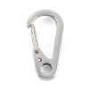 304 Stainless Steel Push Gate Snap Keychain Clasp Findings STAS-C024-11P-2