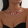 Alloy Colorful Rhinestone Cup Chain Necklaces for Women FS-WG72CA4-02-2