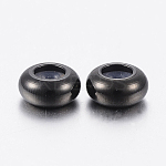 201 Stainless Steel Bead Spacers, Slider Beads, Stopper Beads, Rondelle,  Stainless Steel Color, 8x4mm, Hole: 2mm