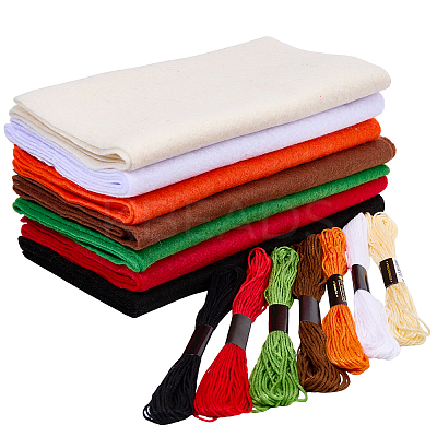 7Pcs 7 Colors Non-woven Felt Fabric DIY-CP0012-69A-1