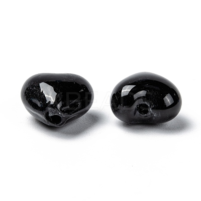 Handmade Silver Foil Glass Beads SLH12MMY-1-1