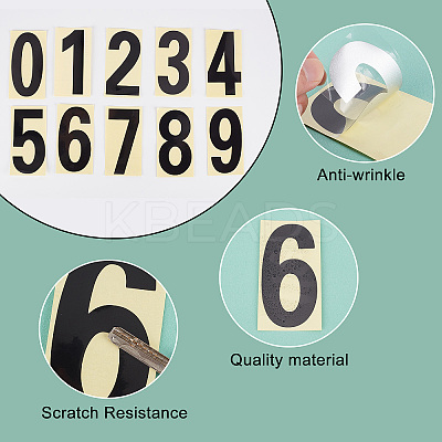 4 Sets 4 Colors PVC Self-adhesive Reflective Mailbox Stickers DIY-CN0002-26-1