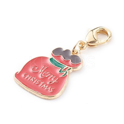 Christmas Themed Alloy Enamel Pendants HJEW-JM00457-04-1