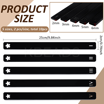 1Set Acrylic Rolling Mud Stick Guide AJEW-BC0007-71-1