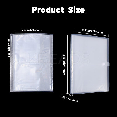 8 Inch 2 Grids Transparent PP Plastic Photocard Storage Albums AJEW-WH0419-72C-1