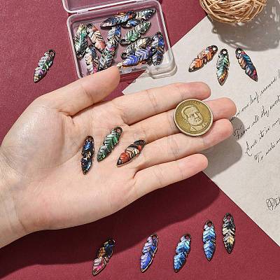 24Pcs 12 Colors Zinc Alloy Pendants FIND-CJ0005-14-1