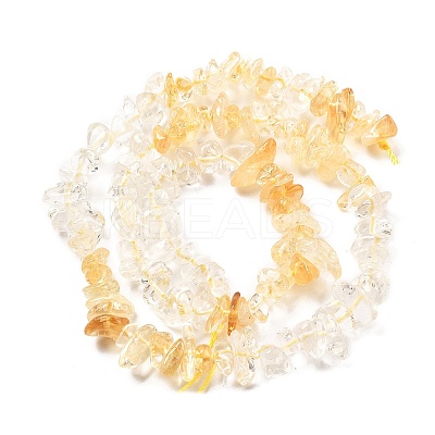 Natural Quartz Crystal & Citrine Beads Strands G-L610-A31-01-1