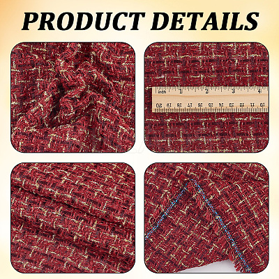 Tartan Pattern Cloth Fabric DIY-WH20009-37B-01-1