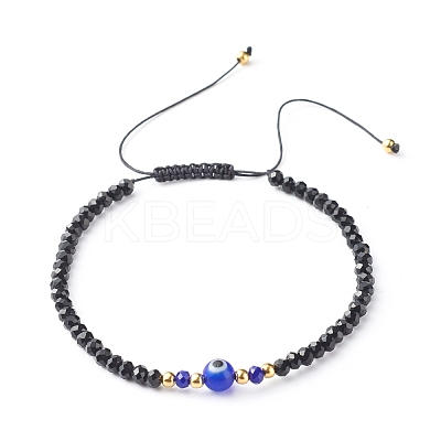 Adjustable Nylon Thread Braided Bead Bracelet BJEW-JB06441-02-1