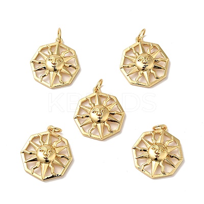Rack Plating Brass Pendants KK-H431-32G-1