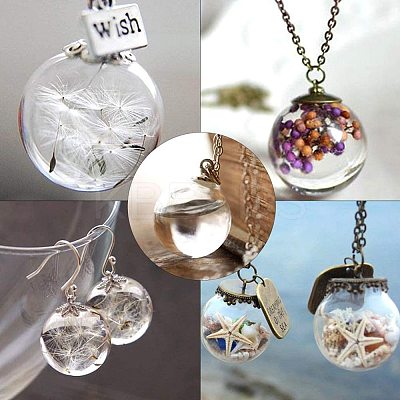 Glass Bottle Pendant Makings Sets DIY-PH0020-47LG-1