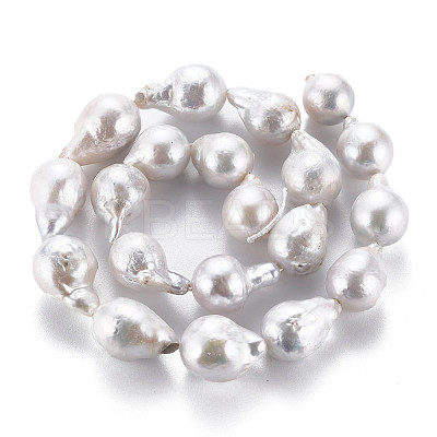 Natural Baroque Pearl Keshi Pearl Beads Strands PEAR-S019-05A-1