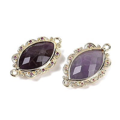 Natural Amethyst Faceted Horse Eye Links G-B126-02G-03-1
