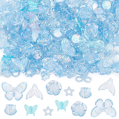 100G Resin Charms and Beads DIY Jewelry Making Findings Kit OHAR-SC0003-01C-1