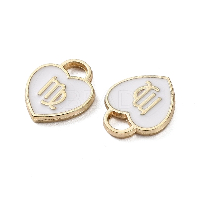 (Defective Closeout Sale: Enamel Yellowing) Golden Alloy Enamel Charms ENAM-XCP0001-47A-1