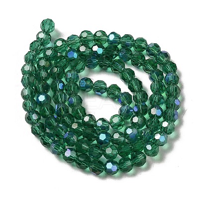 Electroplate Transparent Glass Beads Strands EGLA-A035-T4mm-L18-1