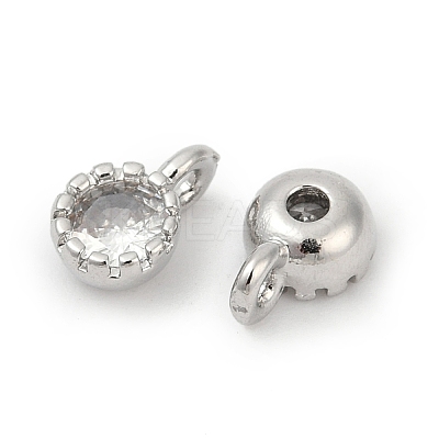Brass Pave Cubic Zirconia Pendants KK-H204-03P-01-1