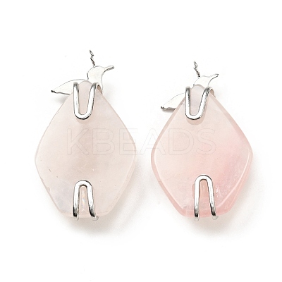 Natural Rose Quartz Pendants G-C246-02P-1
