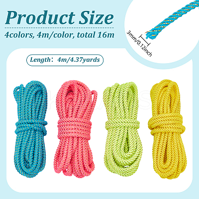 16M 4 Colors Braided Nylon Cord NWIR-PH0002-42-1