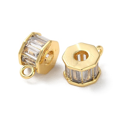 Brass Cubic Zirconia Tube Bails KK-F872-02G-1
