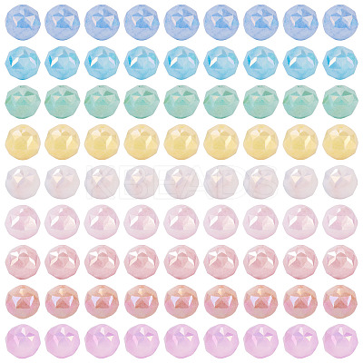 135Pcs 9 Colors Anti-Tarnish Electroplate Glass Beads Strands GLAA-TA0003-61-1