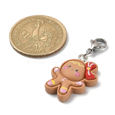Christmas Theme Resin Pendant Decoration HJEW-JM01133-1