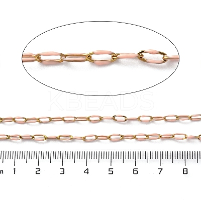 304 Stainless Steel Enamel Cable Chains CHS-R020-02G-08-1
