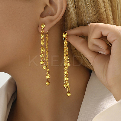 Geometric Hollow Tassel Earrings BT4493-1