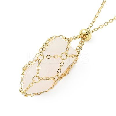 304 Stainless Steel Macrame Pouch Empty Stone Holder for Pendant Necklaces Making NJEW-TA00084-02-1